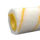 Brosse européenne de rouleau de peinture, rouleau de peinture intelligent, couverture de rouleau de blanc acrylique avec la rayure jaune